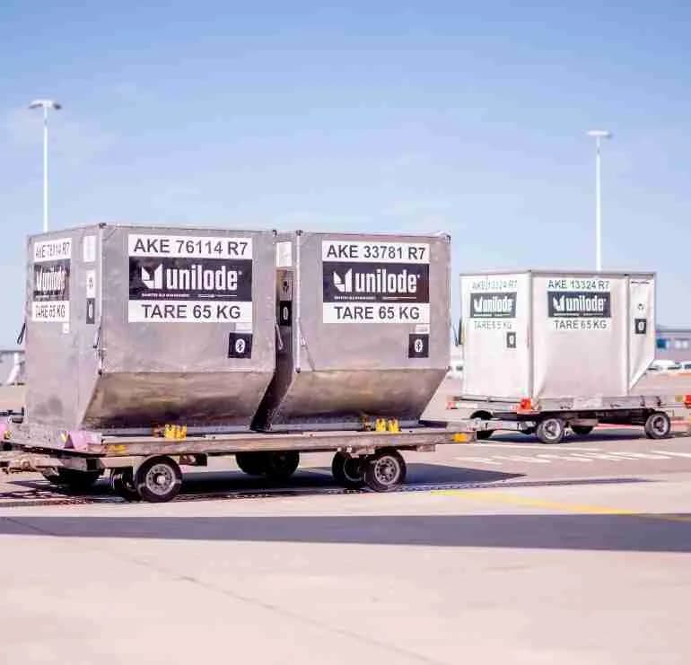 Leased Unilode ULDs ready for dispatch