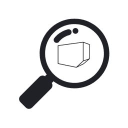 Magnifying glass over a ULD