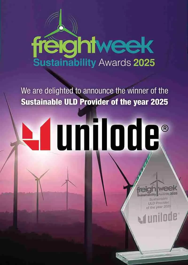 Freightweek Sustainability Awards 2025: Unilode named Sustainable ULD Provider of the Year