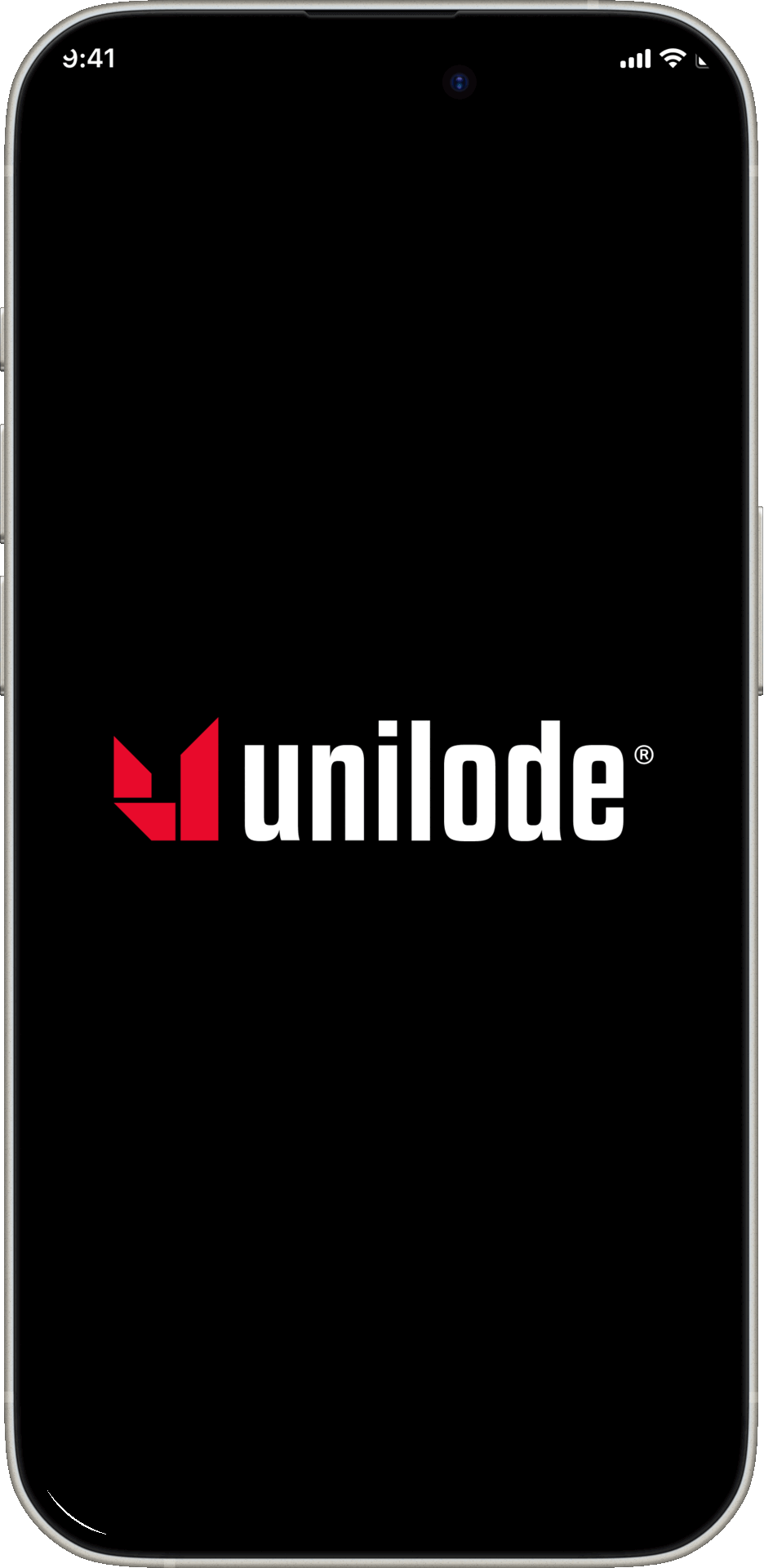 The Unilode E-ULD app scanning a ULD label on a mobile device